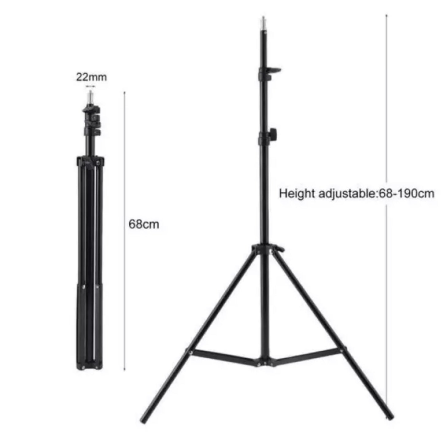 26cm Ring Light with 7ft Aluminium Tripod Stand & Mobile Holder (3 colors)